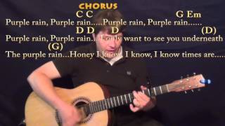 Purple Rain  Munson Guitar Cover Lesson  Capo 3rd  G Em C D [upl. by Neruat94]