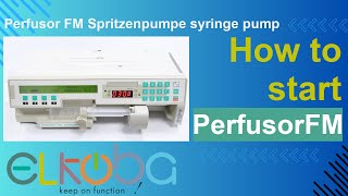 Quickstart Perfusor FM Spritzenpumpe syringe pump [upl. by Lombardy]