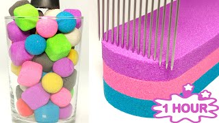 1 HOUR All of Very Satisfying ASMR Videos in January 2022  Kinetic Sand Cutting ASMR Compilation [upl. by Gabbi]