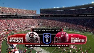 SEC on ABC intro  South Carolina  7 Alabama  10122024 [upl. by Yslehc]