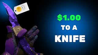 1 TO A KNIFE CHALLENGE ON CSGOROLL [upl. by Eidua]