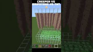 Creeper VS dripstone VS TNT 🤯😈 minecraft shortvideo minecrafthumor minecraftjokes shorts [upl. by Ahsiea555]