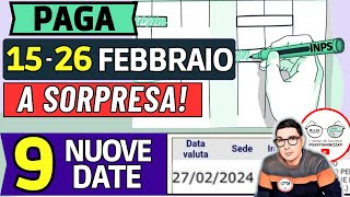 INPS PAGA 15  26 FEBBRAIO ⚡ NUOVI PAGAMENTI 2024 DATE ANTICIPI ➡ ADI AUU ISEE BONUS 800€ PENSIONI [upl. by Nnylimaj]