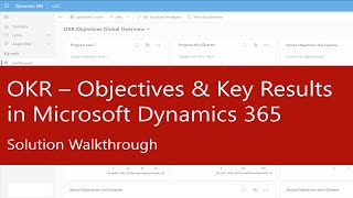 OKR  Objectives amp Key Results in Microsoft Dynamics 365  Solution Walkthrough [upl. by Reuven]