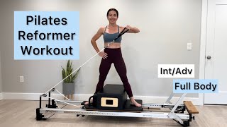 Pilates Reformer Workout  Full Body  IntAdv level [upl. by Essinger]