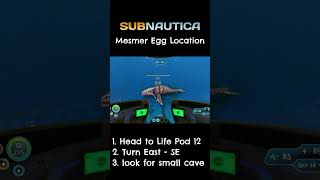 Subnautica Mesmer Egg Location shorts subnautica [upl. by Ellesij]