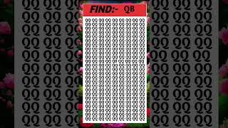 Find QB challenge yourself to spot QQ in 8 second shorts iqtest ytshorts viralshorts iqsmart [upl. by Tiena44]