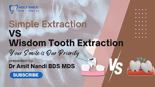 Simple Tooth Extraction vs Wisdom Tooth Extraction Key Differences  Dr Amit Nandi MDS Kolkata [upl. by Netnilc]