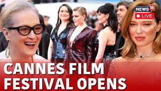 Cannes Film Festival 2024 LIVE  Cannes Film Festival Red Carpet LIVE  Meryl Streep Greta Gerwig [upl. by Yortal]