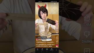 FIX A BROKEN CELLPHONE WITH CARDBOARD RAMEN asmr [upl. by Klusek]