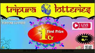 Tripura Fortune Lottery Live Day draw On 20102024 At 0300 PM Live From Agartala [upl. by Asnarepse]