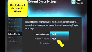 How to Allow External Device Access on a DIRECTV Receiver for a KVH TracVision TVseries System [upl. by Lucine554]