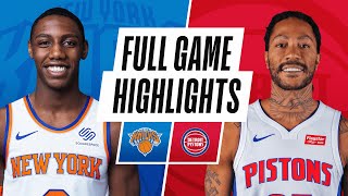 KNICKS at PISTONS  FULL GAME HIGHLIGHTS  December 11 2020 [upl. by Aimerej]