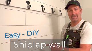 Easy  DIY shiplap wall [upl. by Ayk]