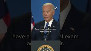 President Biden stumbles over words at NATO summit [upl. by Notsgnik]