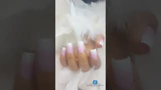 Unhas de gel com efeito degradê Esmaltação em gel [upl. by Aramaj]