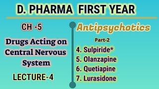 Antipsychotics Part2Drugs acting on CNSCH5L4Pharmaceutical chemistryDPharmaFirst year [upl. by Anhaj]