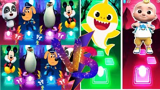 Baby panda 🆚 sheriff Labrador 🆚 Baby Shark 🆚 Cocomelon babyshark paodequeijo tileshopgame [upl. by Edroi701]