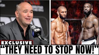 Dana White REACTS to Khamzat Chimaevs CLASH with Jon Jones PHYSICAL ALTERCATION with Merab amp fan [upl. by Gilman483]