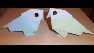 Cómo hacer 🐦 PÁJARO  🐦 de papel  Origami AGAPORNI  PASO A PASO [upl. by Eaned]