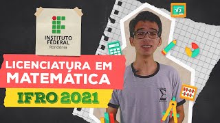 Matemática  Graduação gratuita em 2021 VemProIFRO [upl. by Ressan]