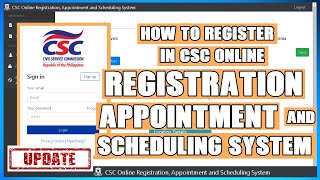 HOW TO REGISTER IN CSC ONLINE REGISTRATION APPOINTMENT AND SCHEDULING SYSTEM [upl. by Kerril893]