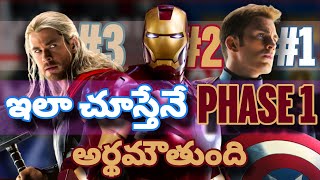 Marvel Movies Order in Telugu  Phase One  Marvel Timeline  How to watch Marvel movies in order [upl. by Ateuqram]