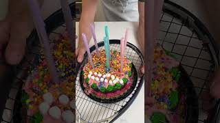 Decorating a cake with a tennis racket [upl. by Zenobia]