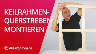 💡 So baut ihr einen Keilrahmen mit Querstreben zusammen [upl. by Keen]