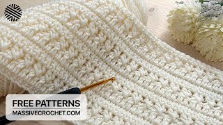 SUPER EASY amp FAST Crochet Pattern for Beginners ⚡️ ❤️ LOVELY Crochet Stitch for Baby Blanket amp Bag [upl. by Goerke562]