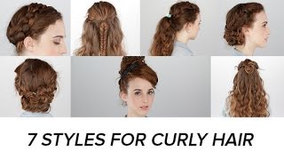 7 Easy Hairstyles For Curly Hair  Beauty Junkie [upl. by Lidda631]