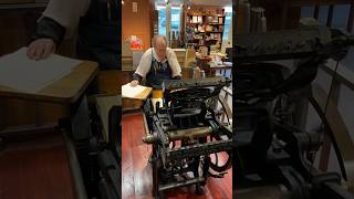 Howard shares an eggcellent joke while letterpress printing with a jobbing press [upl. by Leinoto]