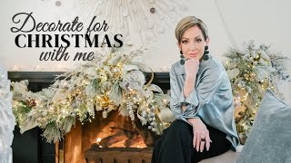 Decorate for Christmas with Me  How to Decorate an Elegant Living Room for the Holidays [upl. by Capps]