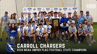 Carroll Unified Flag Football wins 2024 IHSAA State Championship [upl. by Yemrots]