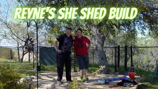 Reynes She Shed  Yardline Sterling Gable 10x12  Foundation Flooring and Rafter Build  DIY [upl. by Christel652]