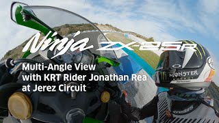 2020 Ninja ZX25R 360 Degree View with KRT Rider Jonathan Rea at Jerez Circuit [upl. by Boser]