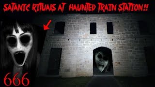 SATANIC RITUALS AT THE HAUNTED HERMITAGE TRAIN STATION They attack people here [upl. by Atsahs]