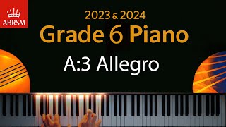 ABRSM 2023 amp 2024  Grade 6 Piano exam  A3 Allegro  Friedrich Kuhlau [upl. by Grewitz]