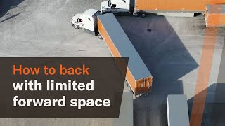 How to back a tractortrailer with limited forward space [upl. by Yhtomit]