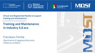 Training and Maintenance in Industry 50 era Francesco Ferrise [upl. by Leno491]