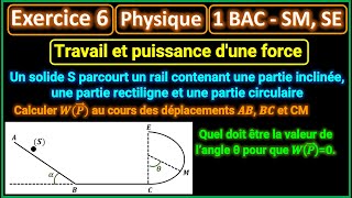 Exercice 6 Travail et puissance dune force  1 BAC [upl. by Lyrrehs]