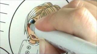 Coloring Hair with Copic Markers  Krafty Kate [upl. by Morita54]