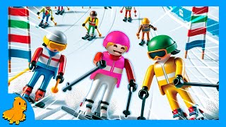 SKI FAHREN WETTBEWERB⛷️ Gewinnt Hannah das große Rennen🏆 Obby  Playmobil Familie Vogel Roblox [upl. by Menashem]