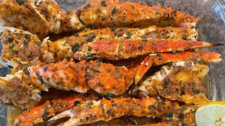 The BEST King Crab Recipe  Garlic Butter Sauce  How To Make King Crab [upl. by Kiona171]