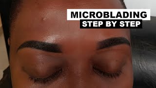 Microblading Process Step by step [upl. by Enyaht]