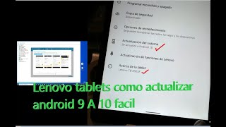 Lenovo tablets como actualizar android 9 A 10 facil [upl. by Percival]