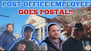 ASSAULTED CRAZY POST OFFICE EMPLOYEE GOES POSTALCOPS CALLED CHARGES FILED 1ST AMENDMENT AUDIT [upl. by Rehotsirhc]