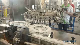 Rotary filling monobloc with rinsing and capping for food and cosmetics [upl. by Hervey739]