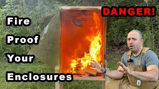 Wood Shop Fire Proofing  Testing Fire Retardant Spray amp Auto Fire Extinguisher [upl. by Karlyn]