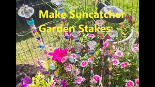 Suncatcher Garden Stake DIY Yard Art Easy Tutorial Craft [upl. by Iram]